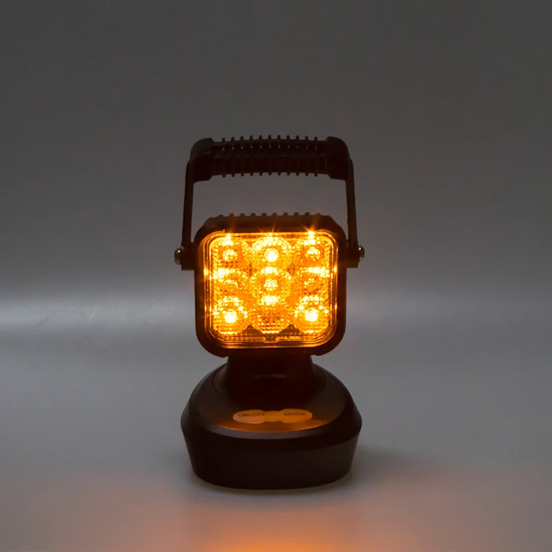 AKU LED svetlo prenosné, biela/oranžová, 18x 1W, 103x105x201mm, ECE R10