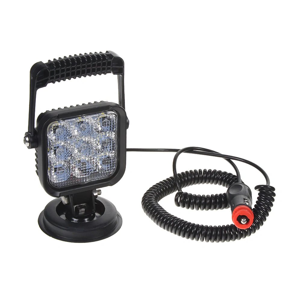 LED svetlo s magnetom 12V, 9x1W, 170x105x80mm, ECE R10