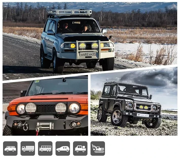 LED svetlo guľaté s pozičným a výstražným svetlom, 141W, ECE R10, R148, R149