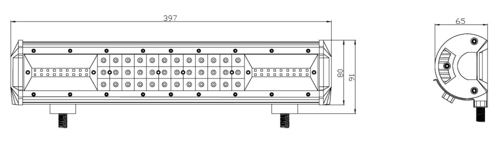 LED rampa, 72x3W, 397mm, ECE R10