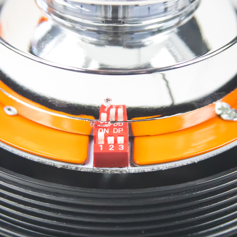 x LED maják, 12-24V, 18x3W, oranžový magnet, ECE R65