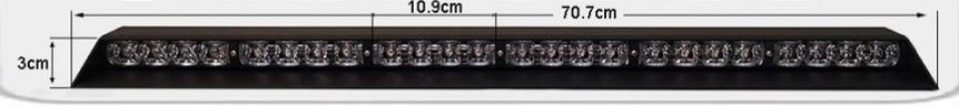 PREDATOR LED vnútorné, 24x LED 3W, 12V, oranžové, 707mm