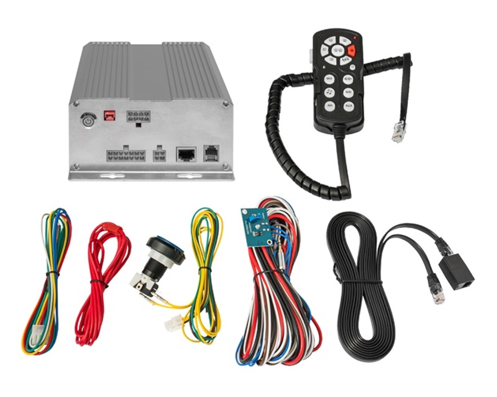 Profesionálny výstražný systém s mikrofónom 150W/12V.