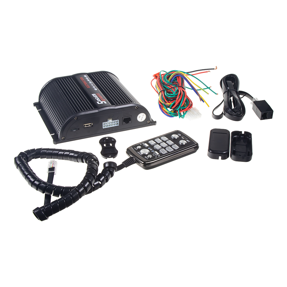 Profesionálny výstražný systém s mikrofónom 200W, Bluetooth + USB