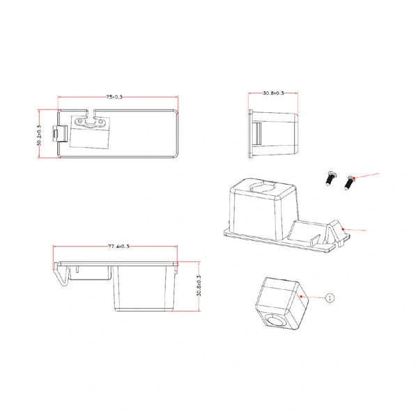 Kamera formátu PAL/NTSC do vozidla Ford Edge do 2011