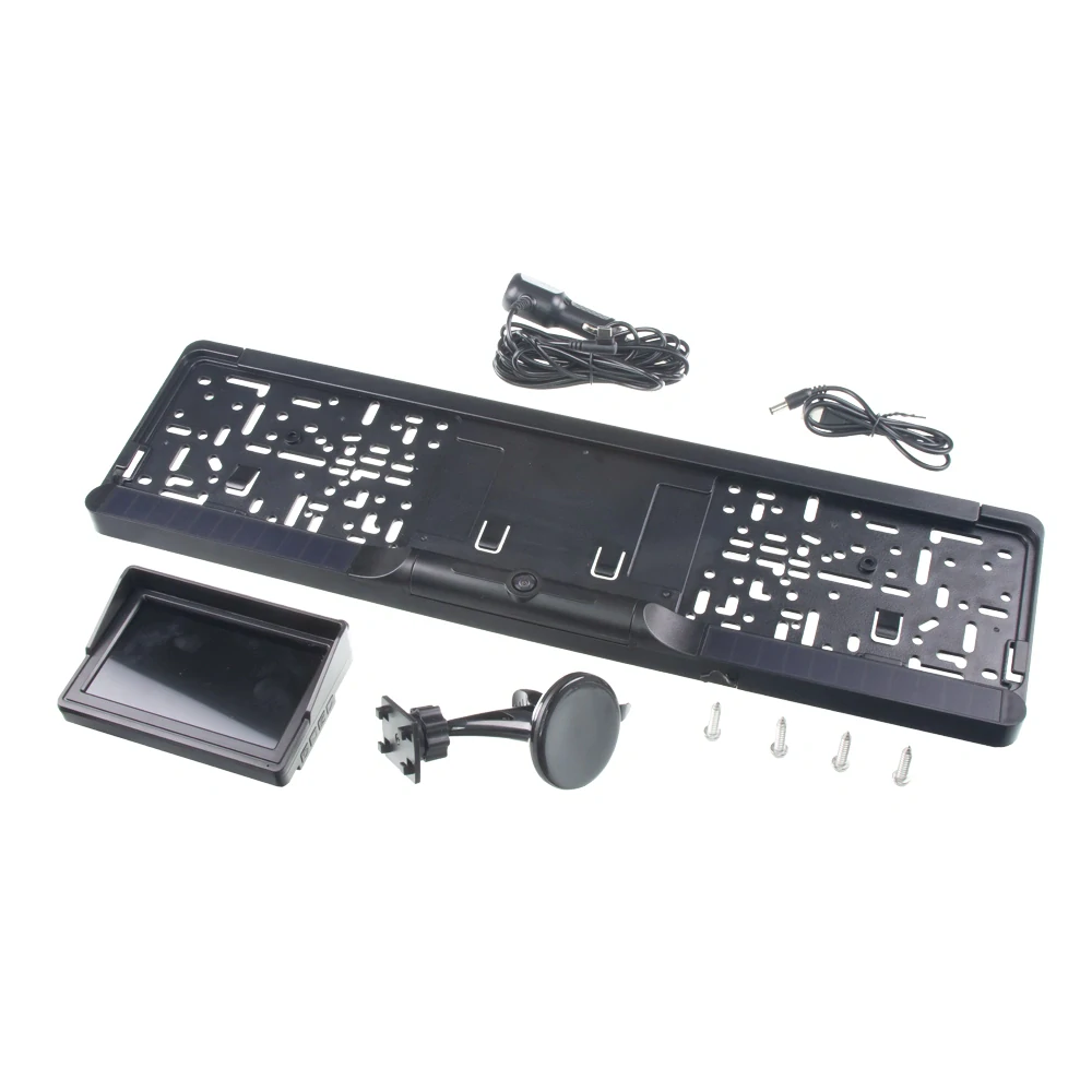 SET bezdrôtový digitálny kamerový systém s kamerou v SPZ so solárnym napájaním a monitorom 5"