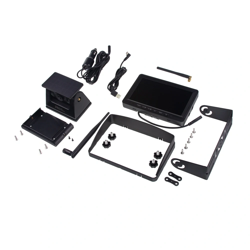 SET bezdrôtový digitálny kamerový systém s monitorom 7" AHD, aku + solár kamera, DVR