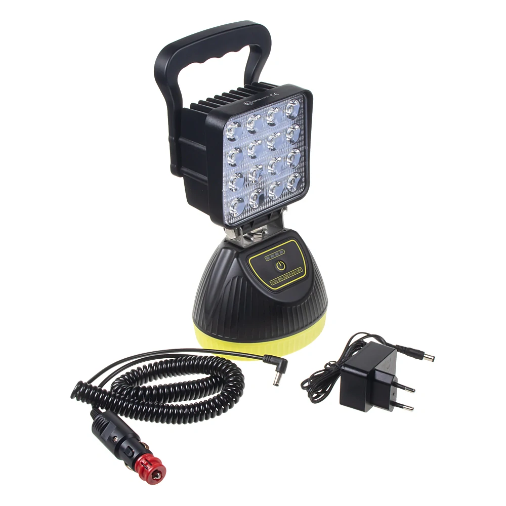 AKU LED svetlo s magnetom, 16x3W, powerbanka