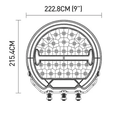 LED svetlo guľaté s pozičným a výstražným svetlom, 141W, ECE R10, R148, R149