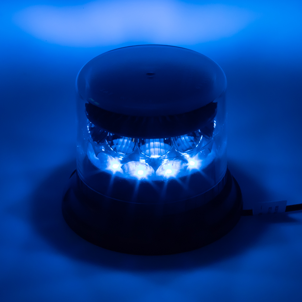 LED rampa 1442mm, modrá/červená + 2x LED maják