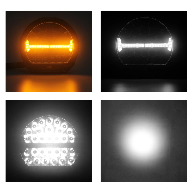 LED svetlo guľaté s pozičným a výstražným svetlom, 141W, ECE R10, R148, R149