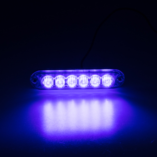 x PREDATOR 6x3W LED, 12-24V, modrý, ECE R10