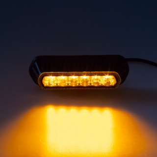 PROFI výstražné LED svetlo vonkajšie, oranžové, 12-24V, ECE R65