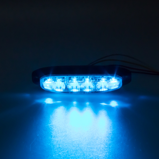 PROFI výstražné LED svetlo vonkajšie, modré, 12-24V, ECE R65