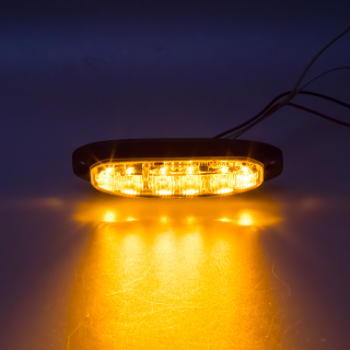 PROFI výstražné LED svetlo vonkajšie, oranžové, 12-24V, ECE R65