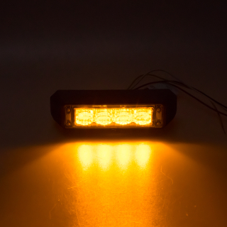 PROFI výstražné LED svetlo vonkajšie, oranžové, 12-24V, ECE R65