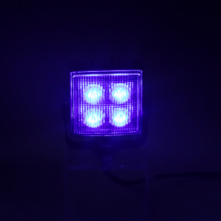Výstražné LED svetlo vonkajšie, modré, 12-24V, ECE R65