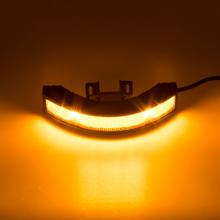 Výstražné LED svetlo vonkajšie , 12-24V, 12x3W, oranžové, ECE R65