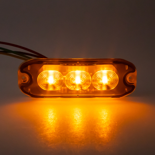 PROFI SLIM výstražné LED svetlo vonkajšie, oranžové, 12-24V, ECE R65