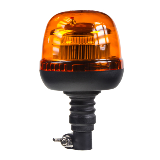 LED maják, 12-24V, 45xSMD2835 LED, oranžový, na držiak, ECE R65