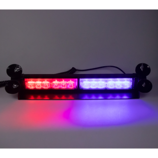 PREDATOR LED vnútorné, 12x3W, 12-24V, modro-červené, 353mm, ECE R10