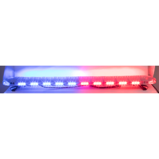 LED rampa 1442mm, modrá/červená + 2x LED maják