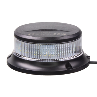 LED maják, 12-24V, 18x1W biely, magnet, ECE R10