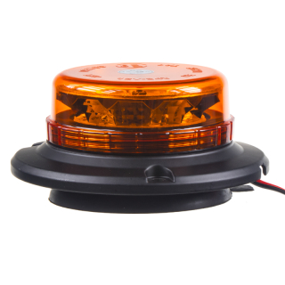 LED maják, 12-24V, 12x3W oranžový, magnet, ECE R65