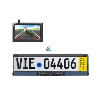 SET bezdrôtový digitálny kamerový systém s kamerou v SPZ so solárnym napájaním a monitorom 4,3"