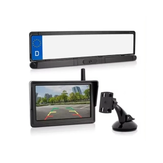 SET bezdrôtový digitálny kamerový systém + 2 senzory v SPZ so solárnym napájaním a monitorom 5"