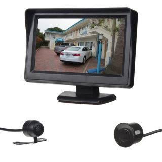 Parkovací systém so 4-mi čidlami a kamerou + LCD 4,3"