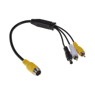Kábel video 4pin samec /RCA samec + DC