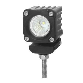 LED svetlo mini štvorcové, 1x10W, 36x36mm, rozptýlený paprsok, ECE R10