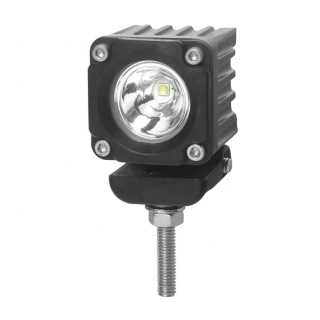 LED svetlo mini štvorcové, 1x10W, 36x36mm, bodový paprsok, ECE R10