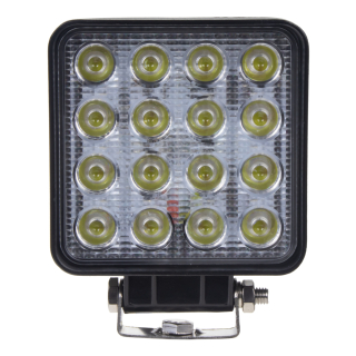 LED svetlo hranaté biely/oranžový predátor 16x3W, 107x107x60mm, ECE R10