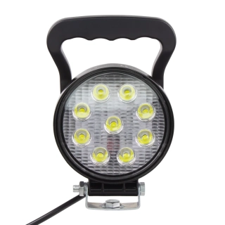 LED svetlo guľaté, 9x3W, vypínač, ECE R10